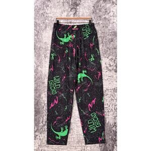 Vintage Gecko Hawaii Pants Small Womens 90s Neon Gecko Wild Paint Splatter